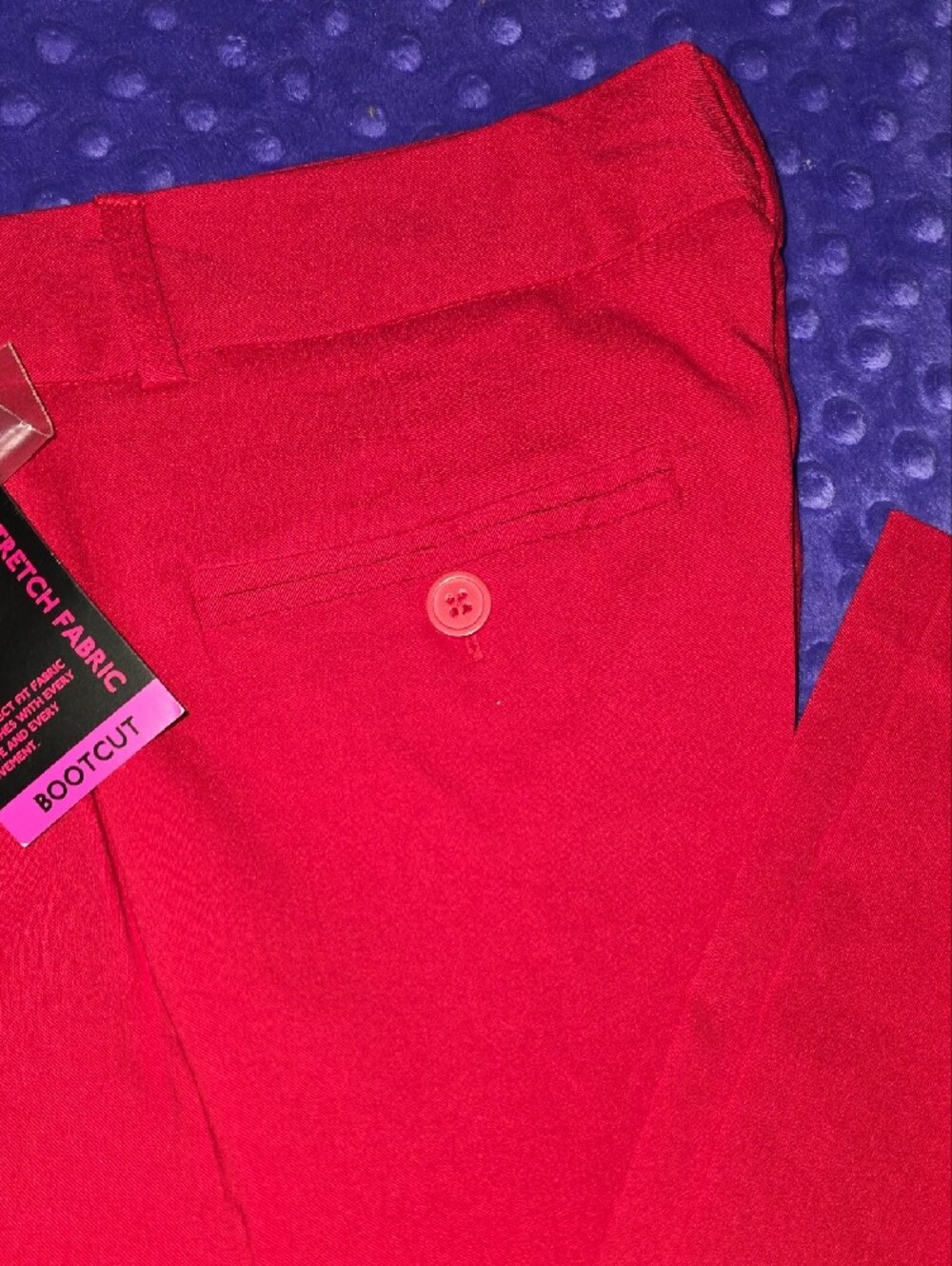 No Boundaries Red Boot Cut Women's Pants - Picture 3 of 6